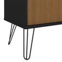 Ver mais imagens de Kit 2 Estante Livreiro Decorativa 2 Portas Industrial Lit A06 Freijó/preto - Mpozenato