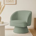 Ver imagem 2 de Poltrona Decorativa Agnes Base Fixa Bouclé Verde Claro - Nexta Casa