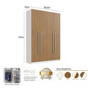Ver imagem 6 de Guarda-Roupa Modulado 158cm com 4 Portas Cabideiros e Gavetas Integrato