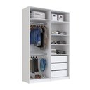 Ver imagem 4 de Guarda-Roupa Modulado 158cm com 4 Portas Cabideiros e Gavetas Integrato