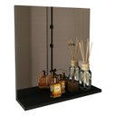 Ver imagem 1 de Espelheira para Banheiro 1 Prateleira Bn3642 Preto Tecno Mobili