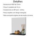 Ver imagem 3 de Espelheira para Banheiro 1 Prateleira Bn3642 Preto Tecno Mobili