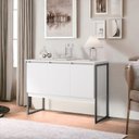 Ver imagem 1 de Buffet Aparador Luxo Roma - Branco e Preto Branco e Preto