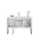 Ver imagem 3 de Buffet Aparador Luxo Roma - Branco e Preto Branco e Preto