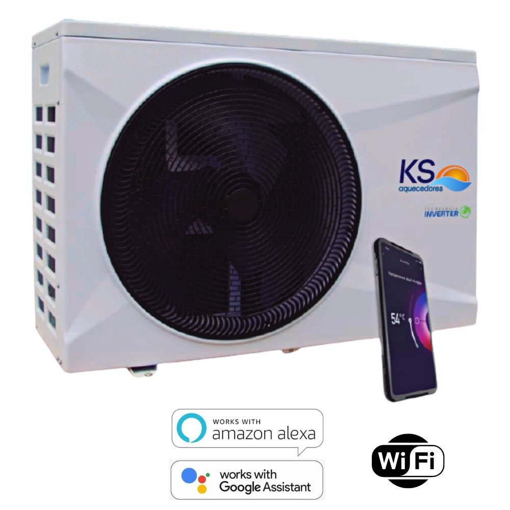 Trocador de Calor Wi-Fi Inverter Aquecimento para Piscinas até 72 Mil Litros KSH 45 - KS Aquecedores - 2