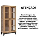 Ver mais imagens de Kit Cristaleira e Balcão Buffet 100% Madeira Maciça Noble Carvalho/Preto