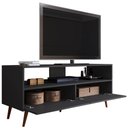 Ver imagem 3 de Rack Bancada para Tv Sala de Estar 136cm Serena M05 Preto - Inoviza