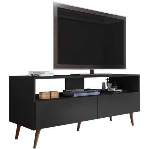 Rack Bancada para Tv Sala de Estar 136cm Serena M05 Preto - Inoviza