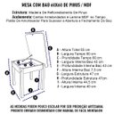 Ver imagem 2 de Kit Mesa Bau Organizadora 4 Cadeiras Infantis de Madeira Resistente Escolar Desenhar Brincar Estudar