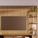 Ver imagem 7 de Estante para TV Home Theater 85" 100% MDF 291cm Vidro Reflecta com LED 10 Prateleiras Carvalho