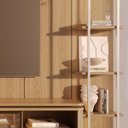 Ver imagem 6 de Estante para TV Home Theater 85" 100% MDF 291cm Vidro Reflecta com LED 10 Prateleiras Carvalho