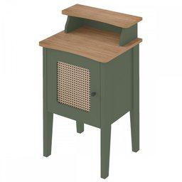 Mesa de Canto Charlotte 1 Porta Menta/Off White - Artely Móveis - 2