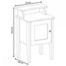 Mesa de Canto Charlotte 1 Porta Menta/Off White - Artely Móveis - 4