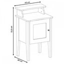 Ver imagem 5 de Mesa de Canto Charlotte 1 Porta Menta/Off White - Artely Móveis