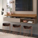 Ver imagem 3 de Puff Babu Bronze Tecido Sintético Marrom Metal Móveis