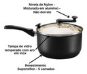 Ver imagem 2 de Pipoqueira Antiaderente em Alumínio Tvt 3,6 Litros Preto Mta