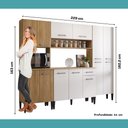 Ver imagem 7 de Armário de Cozinha Compacta Arizona Nice Carraro Carvalho com Branco