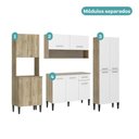 Ver imagem 4 de Armário de Cozinha Compacta Arizona Nice Carraro Carvalho com Branco