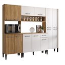 Ver imagem 2 de Armário de Cozinha Compacta Arizona Nice Carraro Carvalho com Branco