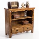 Ver imagem 5 de Aparador Toalheiro Rústico Madeira Maciça 2 Gavetas 1,04m Banheiro Lavabo Varanda Hal
