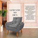 Ver imagem 4 de Cadeira Poltrona Opala para Sala Opala Recepção Quarto Confortável Reforçada Premium:cnza Chumbo