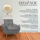 Ver imagem 2 de Cadeira Poltrona Opala para Sala Opala Recepção Quarto Confortável Reforçada Premium:cnza Chumbo