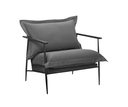 Ver imagem 1 de Poltrona Decorativa com Base Preta Sara Cor Cinza