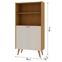 Ver imagem 2 de Estante Livreiro 2 Portas Vértice Cinamomo/branco