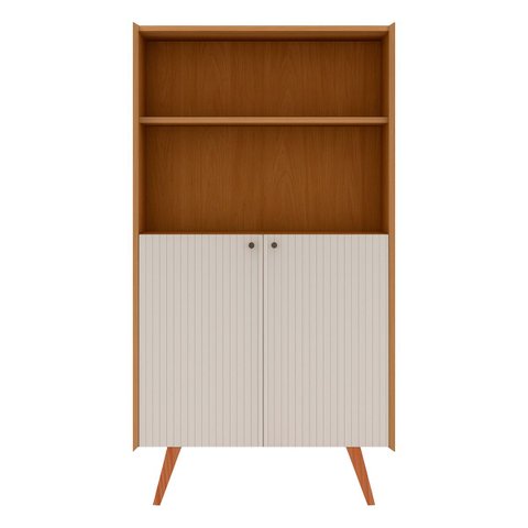 Estante Livreiro 2 Portas Vértice Cinamomo/branco