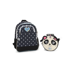 Kit Mochila Costas Infantil 4 Peças Pandinha/ Panda Escolar:preto - 3