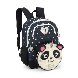 Kit Mochila Costas Infantil 4 Peças Pandinha/ Panda Escolar:preto - 2