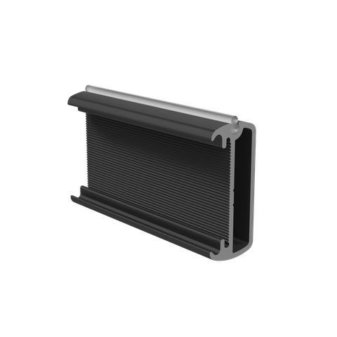 Perfil Rm-282 com Baguete Anodizado Rometal Linha Vesto Rometal 2000 Mm Casuale Preto