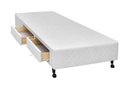 Ver imagem 1 de Cama Box Castor Solteiro Poli Branco com 2 Gavetas 88x188x27cm