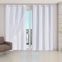 Ver imagem 1 de Cortina Daily Varão 2m Blackout PVC com Voil 2,80MX2,30m Sala Quarto Branco