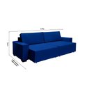 Ver imagem 2 de Sofá Dallas 3.10m Retrátil - Azul