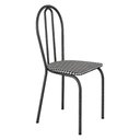 Ver imagem 2 de Kit 6 Cadeiras de Cozinha Texas Estampado Channel Pés de Ferro Cromo Preto - Pallazio