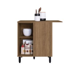 Balcão de Canto Cozinha Laura 90cm 01 Prateleira La1115 Delmarco - Delmarco Mel/branco - 3