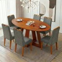 Ver imagem 2 de Conjunto Sala de Jantar Mesa 1,80m Vick 6 Cadeiras Bel