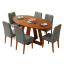Ver imagem 1 de Conjunto Sala de Jantar Mesa 1,80m Vick 6 Cadeiras Bel