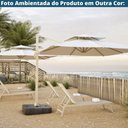 Ver imagem 6 de Ombrelone Lateral Trancoso Tulum Fratini 300 Cm (largura) sem Base em Alumínio Cinza Capa Polié