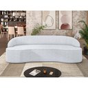 Ver imagem 2 de Sofá 4 Lugares Curvo Sala de Estar Living Lótus D02 Linho Cinza 260 cm D-315 - Lyam Decor