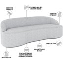 Ver imagem 4 de Sofá 4 Lugares Curvo Sala de Estar Living Lótus D02 Linho Cinza 260 cm D-315 - Lyam Decor