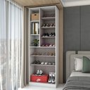 Ver imagem 2 de Sapateira Safira 2 Portas 8 Prateleiras Branco - Panorama Móveis