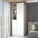 Ver imagem 1 de Sapateira Safira 2 Portas 8 Prateleiras Branco - Panorama Móveis