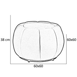 Puff Concha 60cm Veludo: Acqua - 3