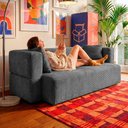 Ver imagem 6 de Sofá Cama Nômade 1,88m Xpand Tech Tecido Velourê Cinza Escuro Cama Inbox