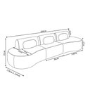 Ver imagem 4 de Sofá Sala de Estar Modulado França 366cm Encosto Articulável com Almofadas Linho Terracota G45 - Gra