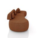 Ver imagem 6 de Sofá Sala de Estar Modulado França 366cm Encosto Articulável com Almofadas Linho Terracota G45 - Gra