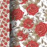 Papel de Parede Adesivo Rosas Vermelhas Fundo Branco Floral Flores - Ssfl-014 - 5