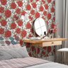 Papel de Parede Adesivo Rosas Vermelhas Fundo Branco Floral Flores - Ssfl-014 - 4
